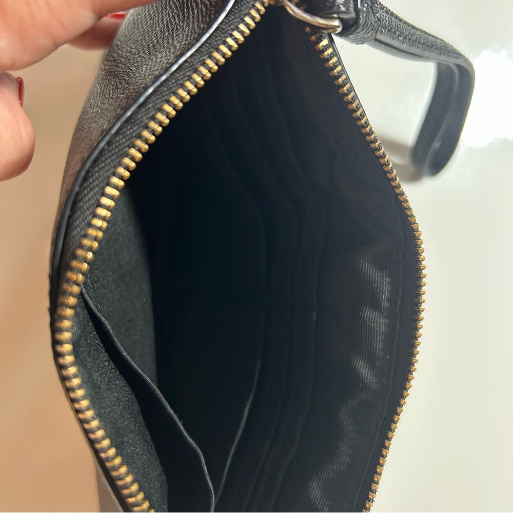 Coach Black Textured Wristlet - Picture 4 of 7